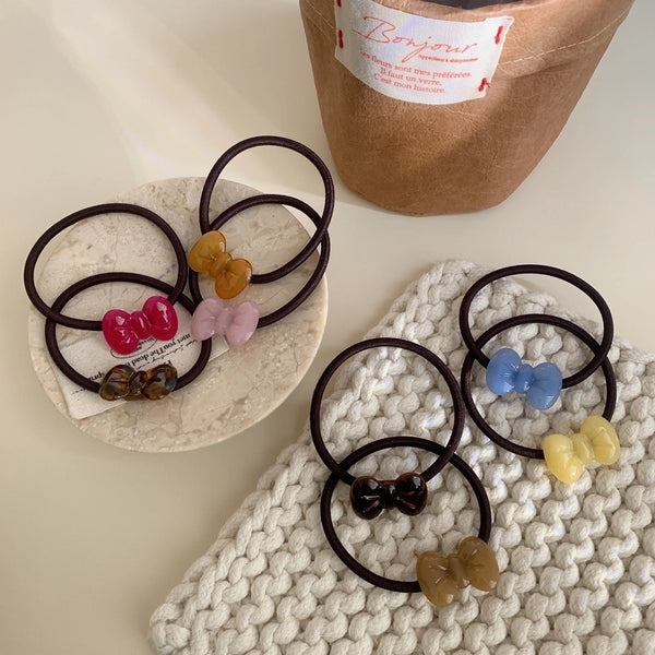 Women'S Sweet Minimalist Bow Knot Acetic Acid Sheets Hair Tie