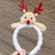 Christmas Christmas Wind Christmas Women'S Christmas Bell Flakes Elk Headdress
