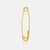 1 Piece 18K Gold Plated 925 Sterling Silver Zircon Paper Clip Earrings