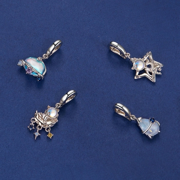 Aifule Original Astronaut Spacecraft Series Beads S925 Sterling Silver Diy Scattered Beads Ornament Combination Beads