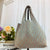 Women'S Large Polyester Letter Color Block Streetwear Square Open Shoulder Bag