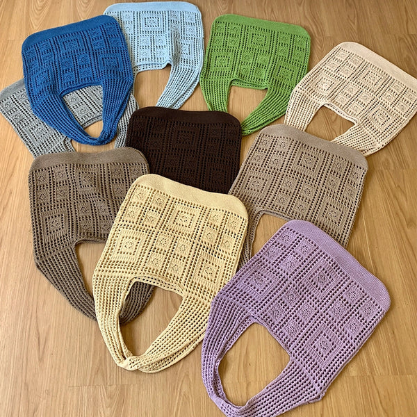 Women'S Polyester Solid Color Basic Classic Style Square Open Shoulder Bag