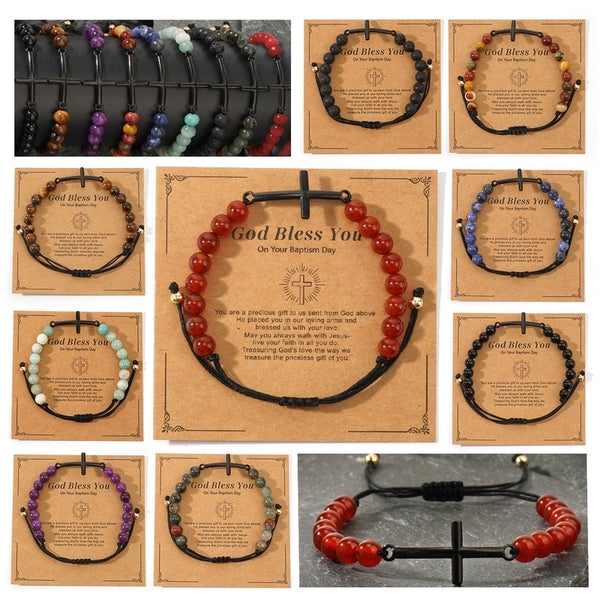 Bohemian Geometric Natural Stone Handmade Men'S Bracelets
