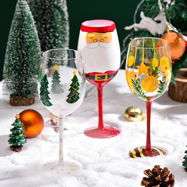 Christmas Cute Christmas Tree Santa Claus Snowman Glass Water Bottles 1 Piece
