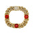 Hip-Hop Square Titanium Steel Inlay Rhinestones Unisex Bracelets