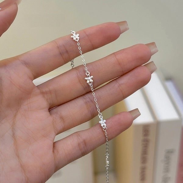 925 Sterling Silver Bracelets Casual Cute Streetwear