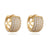 1 Pair Elegant Luxurious Shiny C Shape Circle Plating Inlay Copper Zircon 18K Gold Plated Earrings
