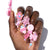 Sweet Crown Candy Bow Knot Abs Press-On Nails 1 Set