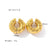 1 Piece Minimalist Classic Style Solid Color Plating 304 Stainless Steel Ear Cuffs