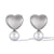 1 Pair Retro Minimalist Heart Shape Inlay 304 Stainless Steel Pearl Drop Earrings