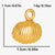 1 Piece 304 Stainless Steel 18K Gold Plated Shell Pendant