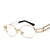 Hip-Hop Punk Streetwear Solid Color Ac Oval Frame Full Frame Glasses