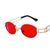 Hip-Hop Punk Streetwear Solid Color Ac Oval Frame Full Frame Glasses