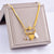 Minimalist Classic Style Heart Shape Flower 304 Stainless Steel Plating Pendant Necklace