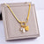 Minimalist Classic Style Heart Shape Flower 304 Stainless Steel Plating Pendant Necklace