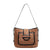 Women'S Medium Pu Leather Color Block Classic Style Bucket Zipper Tote Bag