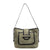 Women'S Medium Pu Leather Color Block Classic Style Bucket Zipper Tote Bag