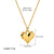 Romantic Solid Color Heart Shape 304 Stainless Steel Pendant Necklace