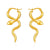 1 Pair Ig Style Snake 304 Stainless Steel Earrings