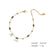 Oil Painting Sense Sky Blue Waste Soil Style Bead Imitation Lazuline Handmade Golden Balls Bracelet Necklace Sets Stainless Steel