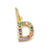1 Piece Copper Zircon Letter Pendant Jewelry Accessories