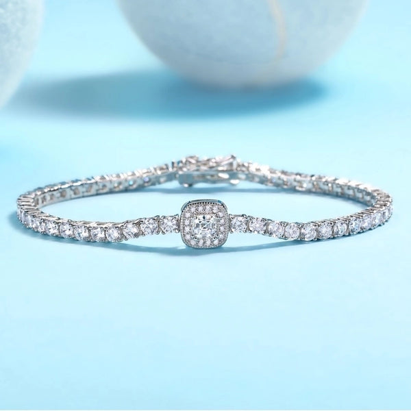 925 Sterling Silver Box Chain Bracelets Classic Style