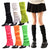 Women'S Fashion Stripe Solid Color Acrylic Jacquard Over The Knee Socks