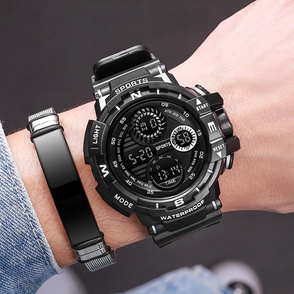 Direct Men'S Outdoor Korean-Style Trendy Popular Large Dial Sports Waterproof Children'S Electronic Watch For Male And Female Students