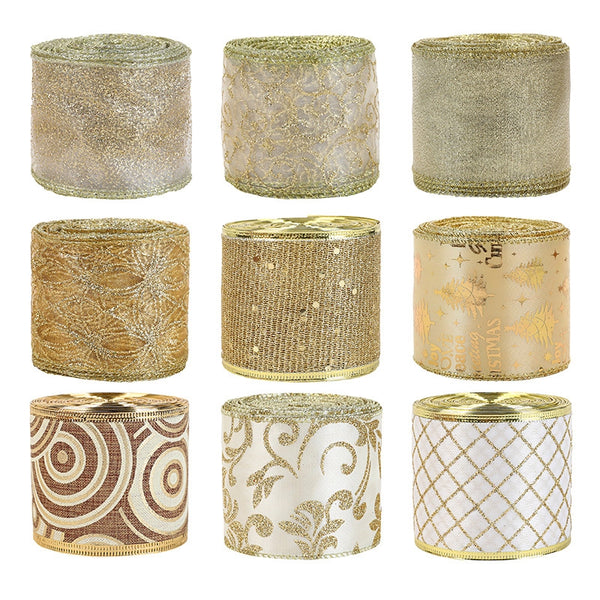 Christmas Casual Minimalist Geometric Polyester Holiday Party Colored Ribbons Party Accessories