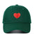 Unisex Casual Heart Embroidery Curved Eaves Baseball Cap
