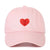 Unisex Casual Heart Embroidery Curved Eaves Baseball Cap