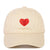 Unisex Casual Heart Embroidery Curved Eaves Baseball Cap