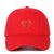 Unisex Casual Heart Embroidery Curved Eaves Baseball Cap