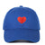 Unisex Casual Heart Embroidery Curved Eaves Baseball Cap