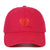 Unisex Casual Heart Embroidery Curved Eaves Baseball Cap