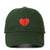 Unisex Casual Heart Embroidery Curved Eaves Baseball Cap