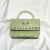 Women'S Girl'S Pu Leather Heart Shape Bow Knot Cute Sequins Rhinestone Pearls Square Magnetic Buckle Handbag Crossbody Bag