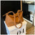 Women'S Large Pu Leather Solid Color Classic Style Streetwear Sewing Thread Square Zipper Tote Bag