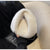 Women'S Medium Plush Solid Color Classic Style Streetwear Plush Round Zipper Crossbody Bag