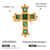 Minimalist Classic Style Cross 304 Stainless Steel Zircon Inlay Open Rings