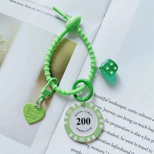 Korean Style Number Metal Unisex Bag Pendant Keychain