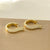 1 Pair Elegant Minimalist U Shape Round Inlay Copper Zircon 18K Gold Plated Earrings