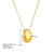 Cute Sweet Round Titanium Steel 18K Gold Plated Plating Pendant Necklace