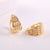 1 Pair Simple Atmospheric Elegant Copper-Plated Gold Micro-Inlaid Square Crystal Zircon Rhombus Hollow Design Ear Clip Earrings