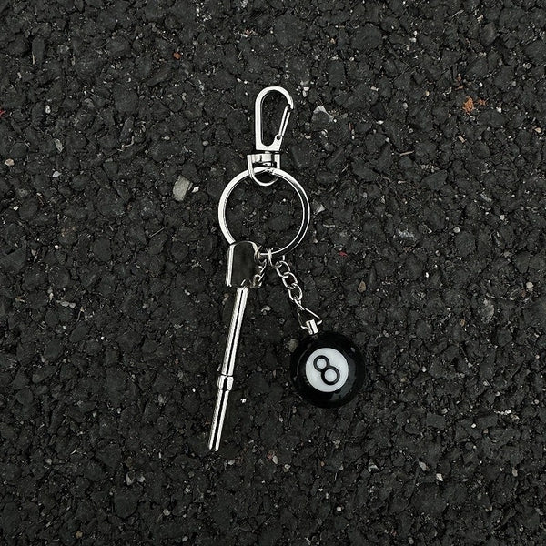 Retro Minimalist Key Dice Alloy Plating Bag Pendant Keychain