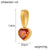1 Piece 12*6Mm 45Cm 304 Stainless Steel Zircon Heart Shape Jewelry Accessories Pendant Chain