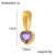 1 Piece 12*6Mm 45Cm 304 Stainless Steel Zircon Heart Shape Jewelry Accessories Pendant Chain