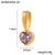 1 Piece 12*6Mm 45Cm 304 Stainless Steel Zircon Heart Shape Jewelry Accessories Pendant Chain