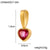 1 Piece 12*6Mm 45Cm 304 Stainless Steel Zircon Heart Shape Jewelry Accessories Pendant Chain