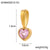 1 Piece 12*6Mm 45Cm 304 Stainless Steel Zircon Heart Shape Jewelry Accessories Pendant Chain